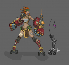 VI Intial Design concept art from the video game League of Legends