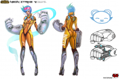 VI Neon Strike concept art from the video game League of Legends