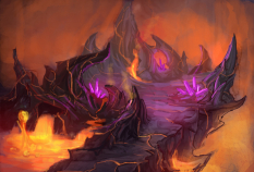 Magma Chamber concept art from the video game League of Legends
