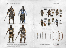 One Handed Barbarian concept art from the video game Ryse: Son of Rome by Kaija Rudkiewicz