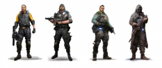 Character Concepts concept art from the video game Outrise