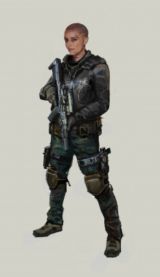 Jess concept art from the video game Outrise