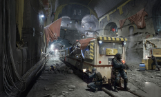 Subway Scene concept art from the video game Outrise