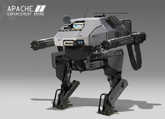 Apache concept art from the video game Outrise