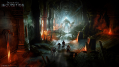 Cave concept art from the video game Dragon Age: Inquisition by Matt Rhodes