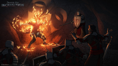 Confrontation concept art from the video game Dragon Age: Inquisition by Matt Rhodes
