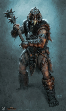 Bear Shaman concept art from the video game Age of Conan: Unchained by Per Oyvind Haagensen