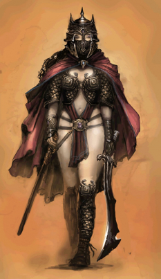 Female Rogue concept art from the video game Age of Conan: Unchained