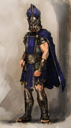Male Soldier concept art from the video game Age of Conan: Unchained