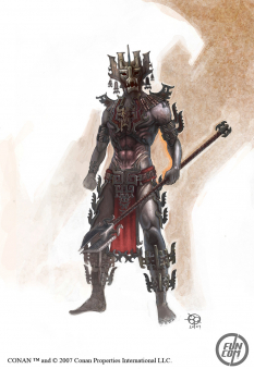 Lich Transformed State concept art from the video game Age of Conan: Unchained by Grant Regan