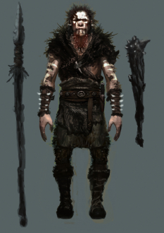Pict Warrior concept art from the video game Age of Conan: Unchained