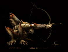 Scorpion Archer concept art from the video game Age of Conan: Unchained by Stian Dahlslett
