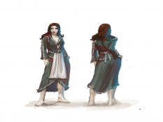 Female NPC Clothes concept art from the video game Age of Conan: Unchained