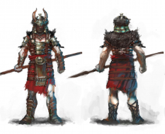 Male NPC Clothes concept art from the video game Age of Conan: Unchained