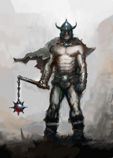 Cimmerian Male Warrior concept art from the video game Age of Conan: Unchained