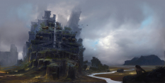 Acheron Ruins concept art from the video game Age of Conan: Unchained by Alex Tornberg