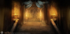 Dark Cathedral Mural concept art from the video game Age of Conan: Unchained by Alex Tornberg