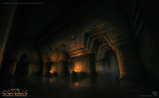 House Of Crom Room concept art from the video game Age of Conan: Unchained by Grant Regan