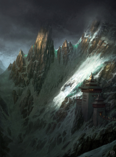 Khitai Warmonk Monastery concept art from the video game Age of Conan: Unchained by Grant Regan