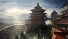 Paikang Forbidden City concept art from the video game Age of Conan: Unchained by Grant Regan