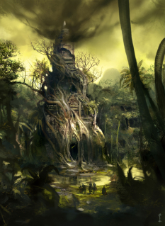 Pond Of Fear concept art from the video game Age of Conan: Unchained by Alex Tornberg