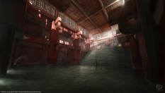 The Palace Of Yun Rau concept art from the video game Age of Conan: Unchained by Grant Regan