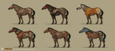 Warpainted Horses concept art from the video game Age of Conan: Unchained by Alex Tornberg