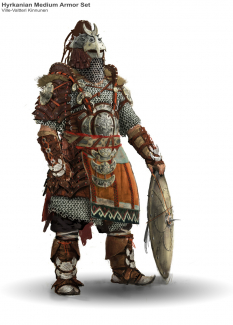 Hyrkanian Medium Armour concept art from the video game Age of Conan: Unchained by Ville-Valtteri Kinnunen