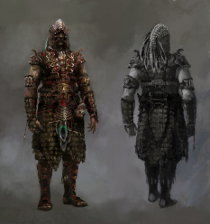 Necromancer PVP Armour concept art from the video game Age of Conan: Unchained
