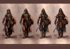 Tamarin Tiger Medium Armour concept art from the video game Age of Conan: Unchained by Stian Dahlslett