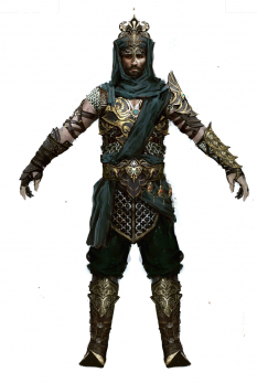 Turanian Silk Armour concept art from the video game Age of Conan: Unchained