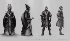Yellow Priests Of Yun Light Armour concept art from the video game Age of Conan: Unchained by Stian Dahlslett