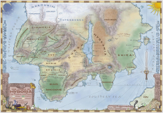 Map Of Hyboria concept art from the video game Age of Conan: Unchained