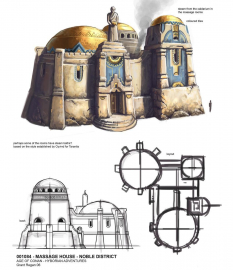 Massage House concept art from the video game Age of Conan: Unchained by Grant Regan