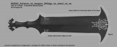2 Handed Acheronian Sword concept art from the video game Age of Conan: Unchained by Grant Regan