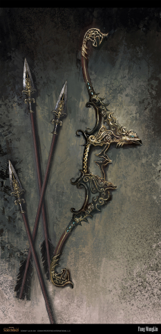 Persian Bow concept art from the video game Age of Conan: Unchained by Fang Wang Lin
