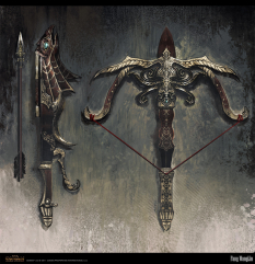 Persian Crossbow concept art from the video game Age of Conan: Unchained by Fang Wang Lin