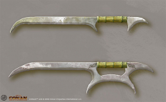 Shadows Of Jade Weapon concept art from the video game Age of Conan: Unchained by Alex Tornberg