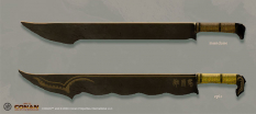 Sword concept art from the video game Age of Conan: Unchained by Alex Tornberg