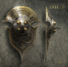 Turanian Shield concept art from the video game Age of Conan: Unchained