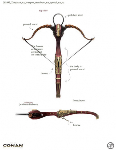 Zingaran Crossbow concept art from the video game Age of Conan: Unchained