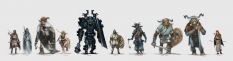 Factions concept art from the video game The Banner Saga by Arnie Jorgensen