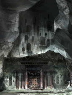Chasm Gate concept art from the video game Tombraider (2013) by Brenoch Adams