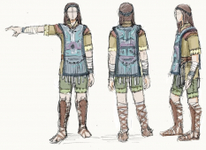 Wander concept art from the video game Shadow of the Colossus