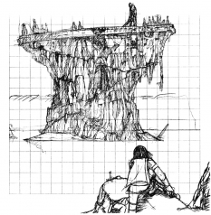 Concept Sketch concept art from the video game Shadow of the Colossus