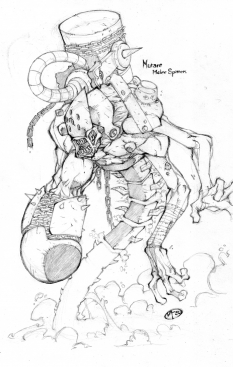 Mutant Spitter concept art from the video game Dungeon Runners