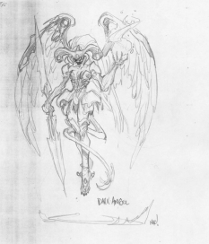 Shadowspawn Dark Angel concept art from the video game Dungeon Runners by Joe Madureira