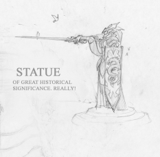 Statue concept art from the video game Dungeon Runners by Joe Madureira