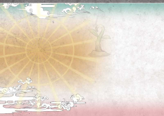 Background concept art from the video game Okami
