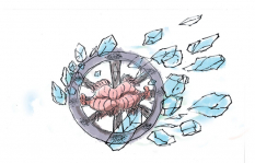 Ice Mouth concept art from the video game Okami